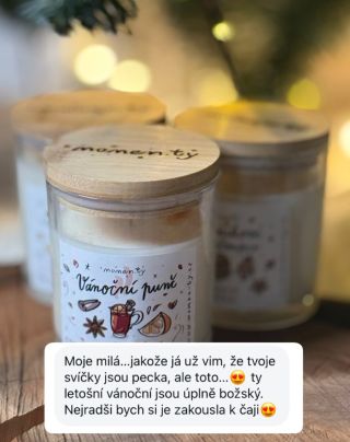 Mám takovou radost, že vám mé vánoční svíčky dělají radost 🤩🎄 Jestli hledáte voňavou radost pro sebe nebo i pod stromeček,...